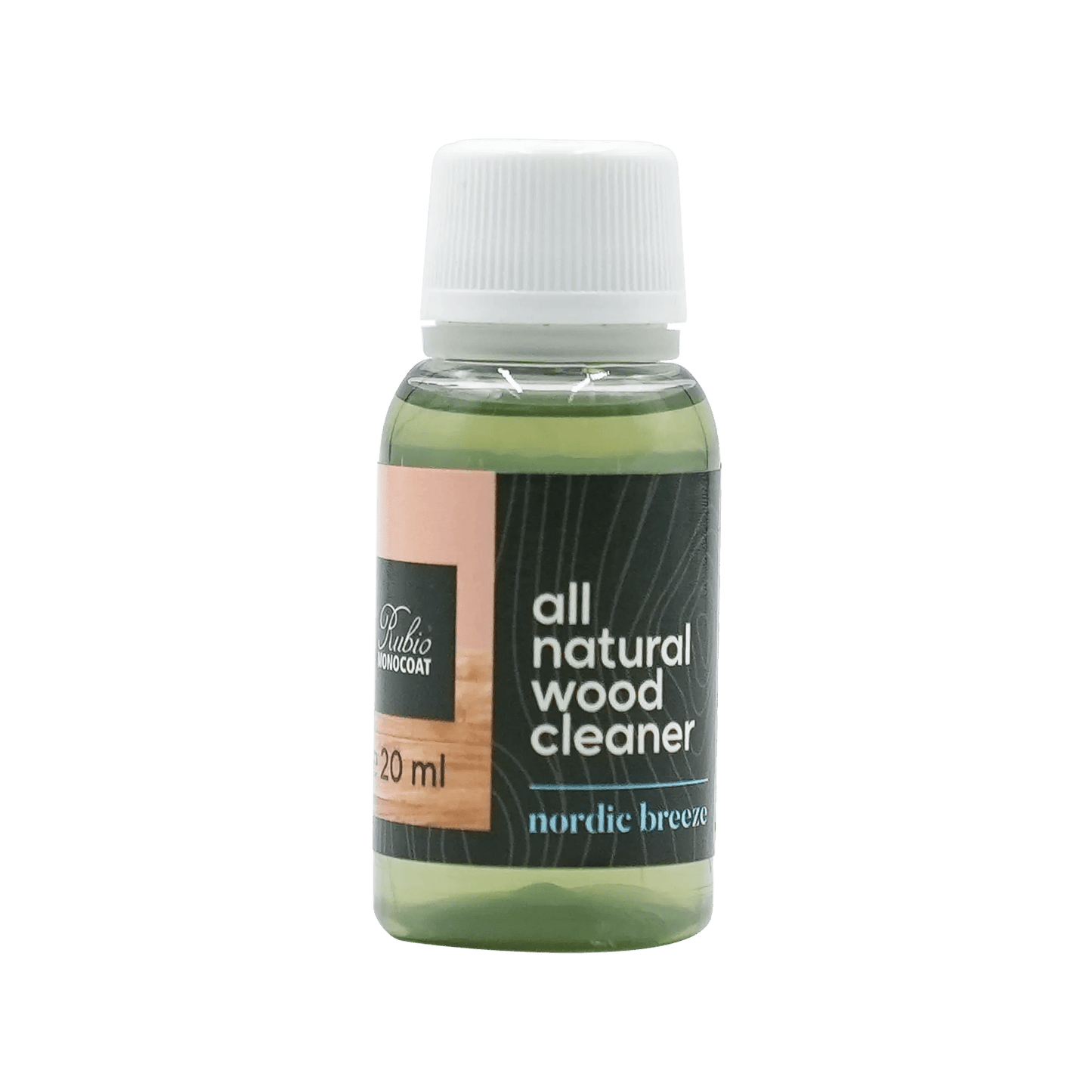 Small bottle of Rubio Monocoat All Natural Wood Cleaner Nordic Breeze.
