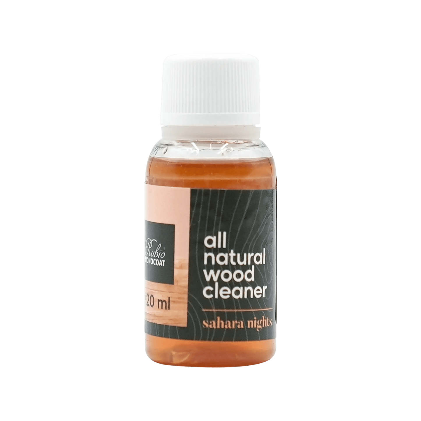 Small bottle of Rubio Monocoat All Natural Wood Cleaner Sahara Nights.